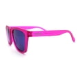 thumbnail image 4 of Polarized Mens Kush Color Mirror Pop Sport Horn Rim Sunglasses [Fuchsia - Blue Mirror], 4 of 6