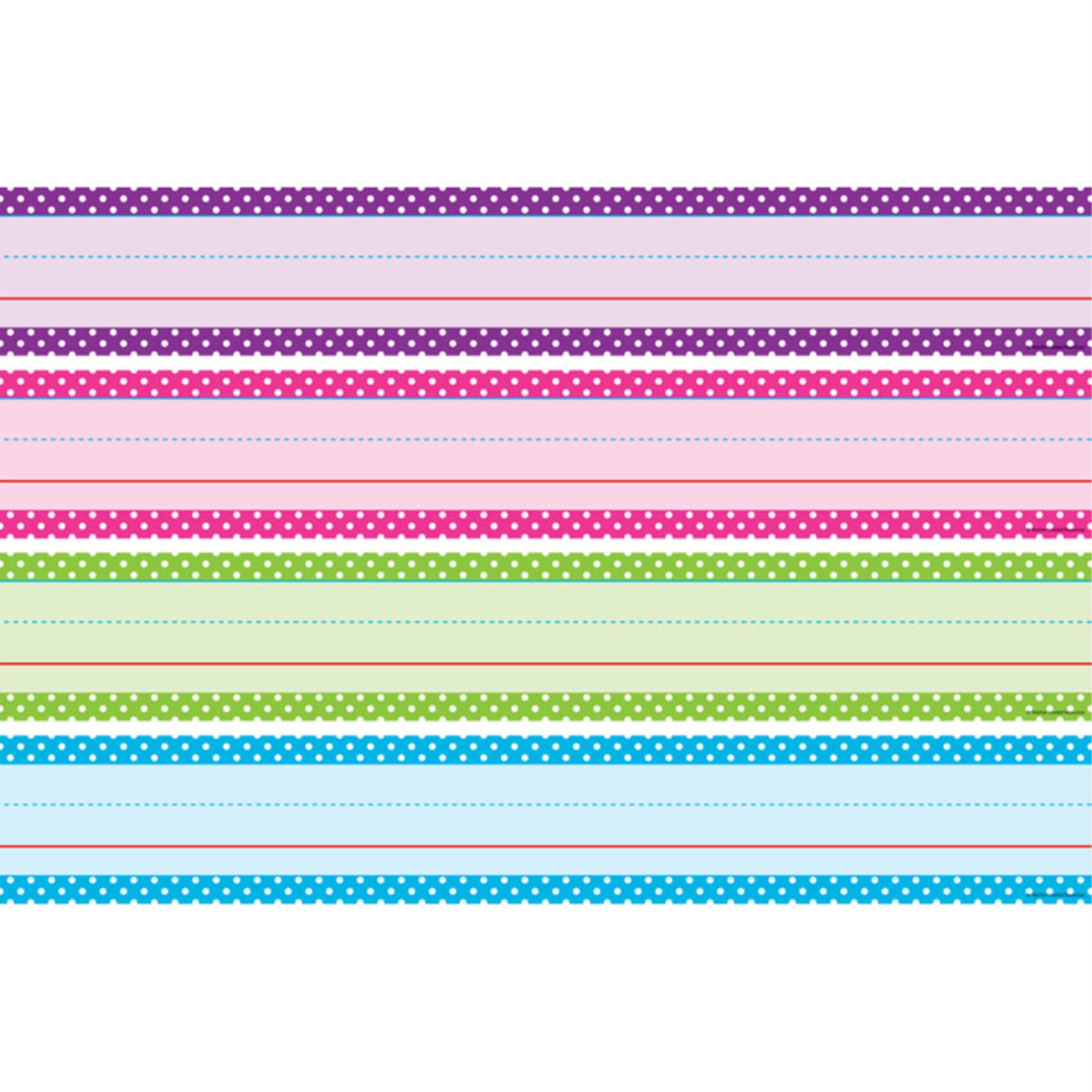 Bright Colors Polka Dots Sentence Strips