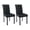 Black - Velvet, variant on Guyou Faux Leather Dining Chairs Set of 2, Mid Century Modern Solid Wood Parsons Chairs, Button Tufted Upholstered Armless Kitchen Side Chairs with High Back for Dining Room Kitchen Restaurant, Black
