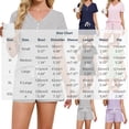thumbnail image 3 of NTACZA Pajama Sets for Women 2 Piece Button T-Shirt and Shorts Henley Pjs Sleepwear Sets Size M, 3 of 6