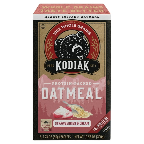 Kodiak ProteinPacked Strawberries and Cream Instant Oatmeal, 1.76 oz