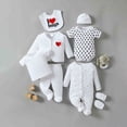 thumbnail image 2 of CAUYDY Preemie Girls Outfits Baby Boys Layette Set 8Pcs Fall Winter Cotton Sleepwear Newborn Clothing Picture Outfit for Unisex Infant Sizes 6-9 Months,White, 2 of 8