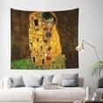 thumbnail image 2 of INVIN ART Tapestry Wall Hanging Art Home Decor, The Kiss by Gustav Klimt Art Print Painting for Living Room Bedroom Bathroom Dorm, 2 of 5