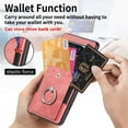 thumbnail image 4 of For Google Pixel 9 / 9 Pro Phone Case Wallet with Card Holder,PU Leather Metal Ring Buckle Holder Kickstand  Women Men Magnetic Cover,Pink,For Pixel 9 / 9 Pro, 4 of 7