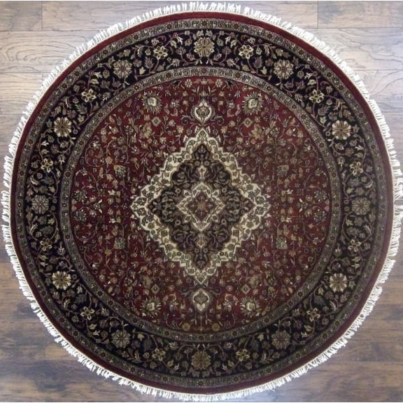 Wahi Rugs Hand Knotted Fine Persian Tabriz 6'0"x6'0" -w464