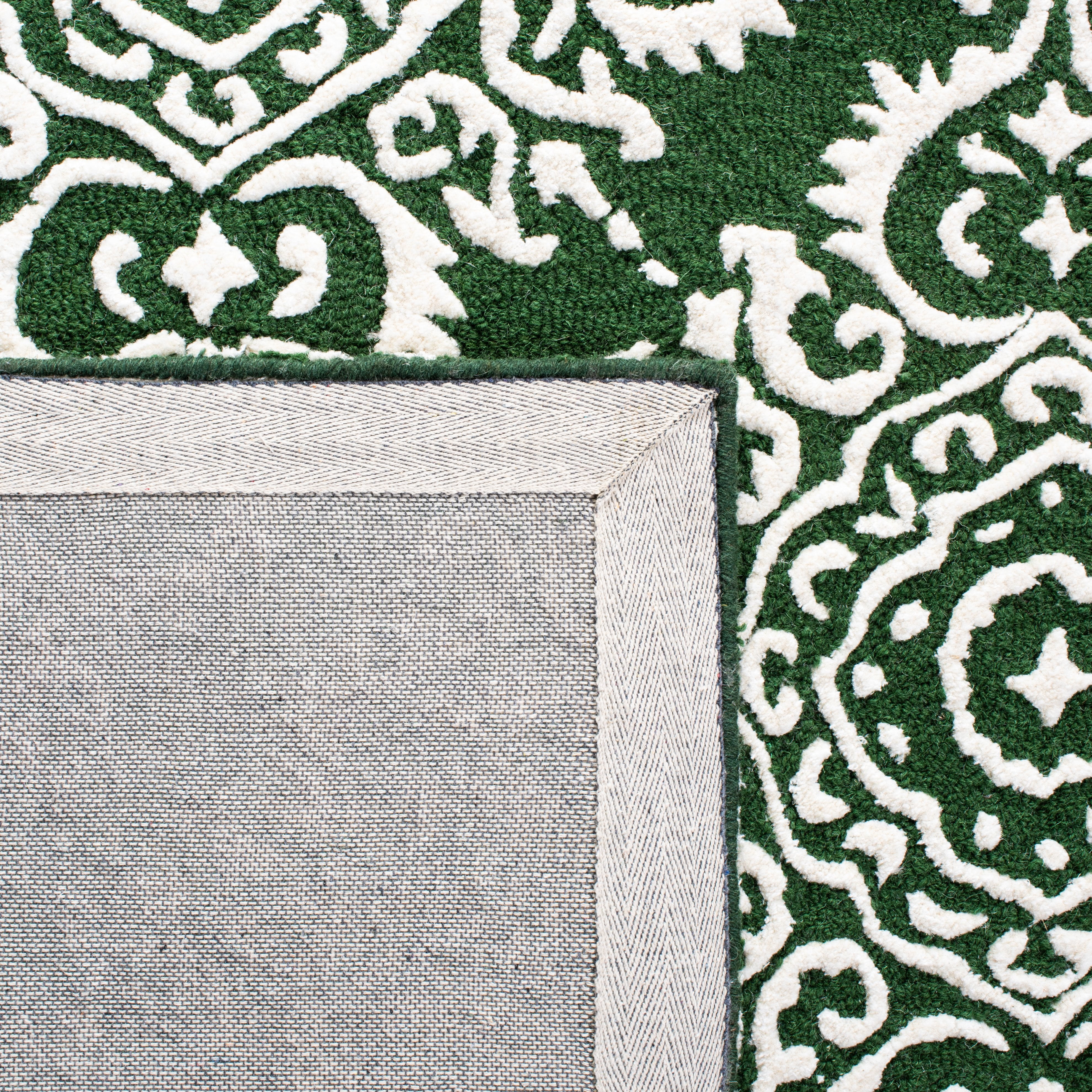 SAFAVIEH Chatham Alexis Geometric Area Rug, Green/Ivory, 6' x 9'