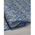 thumbnail image 5 of FH Home Flat Woven Outdoor Rug - Waterproof, Easy to Clean, Stain Resistant - Premium Polypropylene Yarn - Boho Moroccan - Large Patio, Deck, Sunroom - Dakar - Blue - 7ft 10in x 10ft 9in, 5 of 5