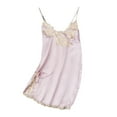thumbnail image 2 of Patlollav Womens Lingerie Silk Satin Solid Lace Up Temptation Babydoll Underwear Sleepwear Camisole Nightdress, 2 of 6
