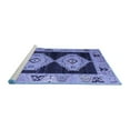 thumbnail image 2 of Ahgly Company Machine Washable Indoor Rectangle Abstract Blue Modern Area Rugs, 7' x 9', 2 of 4