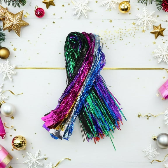 CTIRCHIU Assorted Color Wired Tinsel Garland for Party Decor Lightweight PE 18 cm x 1 for Christmas Tree