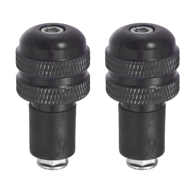 1 Par 7/8" 22mm Negro Motocicleta Manillar Extremo Puños Extremos Tapones
