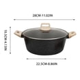 thumbnail image 3 of Large Soup Pot 8 Quart With Nonstick Granite Coating Aluminum Core For All Stovetops Including Induction, 3 of 9