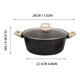 thumbnail image 3 of Olla De Sopa Olla antiadherente de granito de 6 cuartos de galón,olla gruesa para caldo,apta para todo tipo de cocinas,con asas que se mantienen frías al tacto (negra,28 cm,1 pieza). Rkxzt, 3 of 9