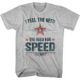 thumbnail image 1 of Top Gun Needing Speed Gray Heather Adult T-Shirt Xl, 1 of 2