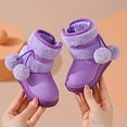thumbnail image 4 of Kids Shoes - Girls' Autumn and Winter Snow Boots Thick Soles Non Slip Warm Comfortable Solid Color Zipper Shoes - Girls Shoes,Boys Shoes,Size:2, 4 of 4
