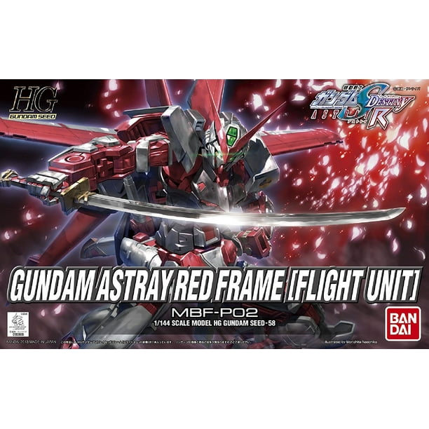 Bandai Hobby Gundam Seed 58 Astray Red Frame Flight Unit Hg 1 144 Model Kit Walmart Com