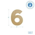 thumbnail image 2 of Wooden Number 6 Cutouts 8", Wooden Numbers for Wall Decor, Home Decor, Crafts, and Party Decorations by Woodpeckers, 2 of 4