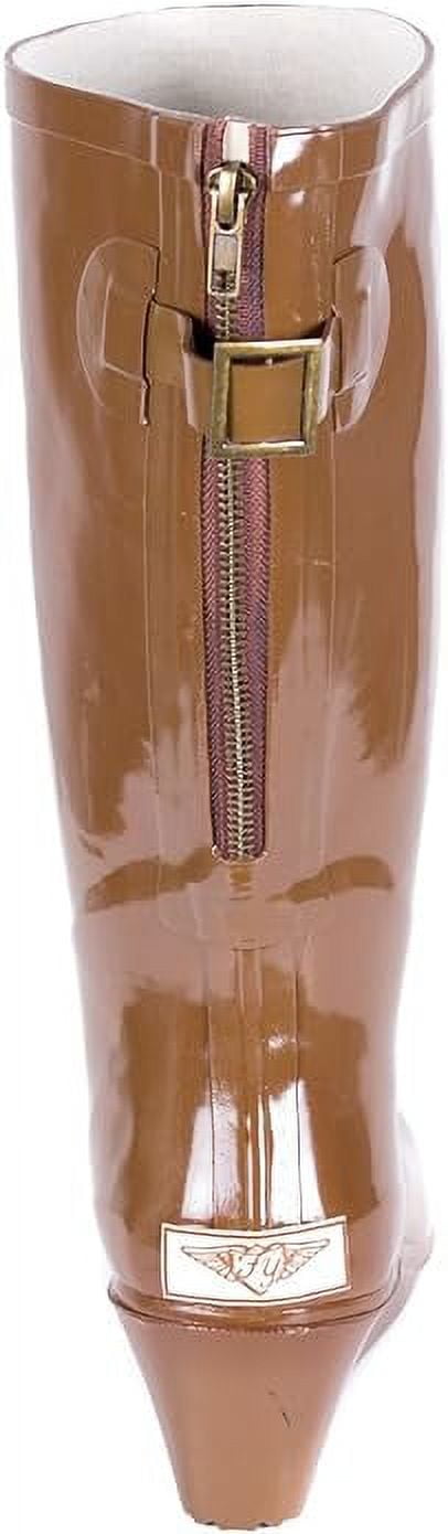 Forever Young Women's Tall Wedge Rain Boots with Mock Zipper