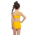thumbnail image 6 of GEYEHUG Girls 2 Piece Bikini Swimsuit Set Bathing Suit Adjustable Straps Ruffle Summer Beach Swimwear for Ages 3-9 Yellow, 6 of 7