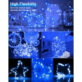 thumbnail image 6 of SKYUSE Solar String Lights for Outdoor Waterproof,2 Pack 8 Modes Each 39.4Ft 100 LED Copper Wire Solar Fairy Lights for Outside Backyard Fence Porch Roof Festival Christmas Decorations,Blue, 6 of 10