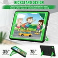 thumbnail image 3 of K-Lion for iPad 9th/8th/7th Gen 10.2" 2021/2020/2019 Rugged Hybrid Case with Hidden Kickstand Pencil Holder Soft Silicone Hard PC Scratch Resistant Shockproof Kids Case For iPad 10.2" 2021/2020/2019,B, 3 of 7