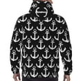 thumbnail image 5 of Hoodies for Men - cool white anchor black Long Sleeve Comfrt Men'S Fashion Hoodies & Sweatshirts, Sweatshirts for Men Hoodies Pullover Clothing Clothes with Pouch, 5 of 7
