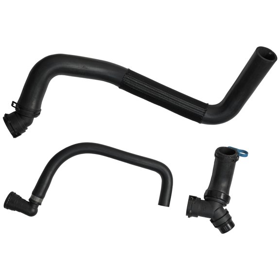 Upper Radiator Hose Y-Connector & Lower Degas Hose Kit Compatible with Ford F-150 5.0L/Mustang 2011-2023, Replacement Fits DR3Z-8566-A CL3Z-8260-A BL3Z-8C350-A
