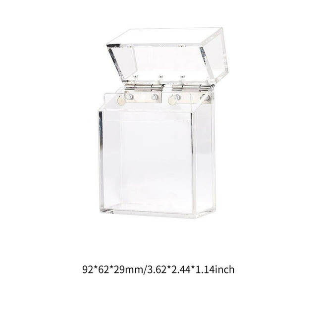 Cigarette Box Transparent Thicken Acrylic Material Cigarette Container Clamshell Design Compact Cigarette Holder Fashionable Cigarette Storage Box for Smoking