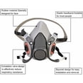 thumbnail image 4 of Respirador de media cara, máscara protectora de doble capa, gafas protectoras, filtros montados, máscara respiratoria reutilizable (A), 4 of 5