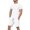 White, variant on Mens Short Sets 2 Piece Outfits Summer Casual Soft Breathable Cotton Short Sleeve Shirts and Shorts Solid Color Men's Fashion Clothes Yellow, Size XL