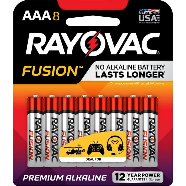 Batería AAA Rayovac Fusion Premium Alcalina, paquete de 8
