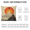 thumbnail image 5 of COMIO  Throw Pillow Cover Mountains and Red Sun Hand Drawn with Ink in Traditional Japanese Decorative Pillow Cases Home Decor Square Pillowcases, 5 of 5