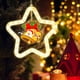 thumbnail image 4 of Luz LED de ventana Pentagram Running Horse - Decoración navideña colgante a pilas de 10,9 pulgadas con Papá Noel y muñeco de nieve grabados, 4 of 7