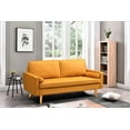 thumbnail image 2 of Uspridefurniture Partone 69.7'' Vegan Faux Leather Square Arm Sofa -Apricot, 2 of 5