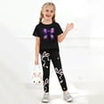 thumbnail image 2 of larppty Girls’ Bow Print Leggings and T-Shirt Set – Cute 2-Piece Outfit for Kids, Soft Cotton Blend, Casual Wear for Playtime, School, and Parties（Pink， 7 Years）, 2 of 6