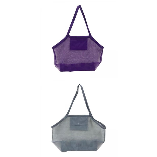 2 Bolsas de Playa de Malla para Arena, Bolsas de Piscina de Verano, Bolsa de Transporte Ligera para Juguetes Baoblaze bolsos de playa de malla