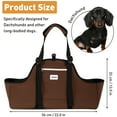 thumbnail image 2 of Duuclume Dachshund Shoulder Carrier Bag, Ergonomic Pet Sling with Adjustable Strap, Lightweight Dog Purse for Small Long-Bodied Breeds, 2 of 7