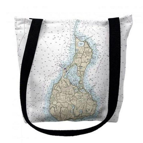 Block Island, RI Nautical Map Medium Tote Bag 16x16 - 16 inches x 16 inches