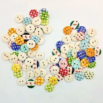 Soimiss 100pcs Pack Decorative Wood Star Buttons for Clothing Sewing Assorted Color DIY Crafts
