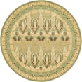 thumbnail image 1 of Unique Loom Tapis Design de Bordure Edinburgh 8' x 8' Rond Vert/beige, 1 of 2