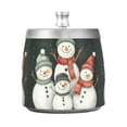 thumbnail image 7 of Yayeee Ashtray with Lid for Cigarette Smokeless Stainless Steel Home Ash Holder, Snowman Family, 7 of 7
