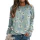 thumbnail image 5 of Pntutb moda mujer Otoño Invierno blusa de manga larga cuello redondo Casual pulóver tops sudaderas Pntutb Pntutb-2256, 5 of 7