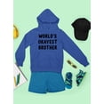 thumbnail image 3 of World's Okayest Brother Hoodie Juniors -Smartprints Designs,  Medium, 3 of 4