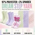 thumbnail image 3 of Girls Dream Step Yarn Crew Socks, 6 Pack, Soft Peek A Boo Style Breathable Socks, GREEN, M, 3 of 9