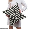 thumbnail image 5 of Ambesonne Modern Fabric by the Yard Upholstery, Contemporary Maze Pattern, 5 Yards, Charcoal Grey and Eggshell, 5 of 5