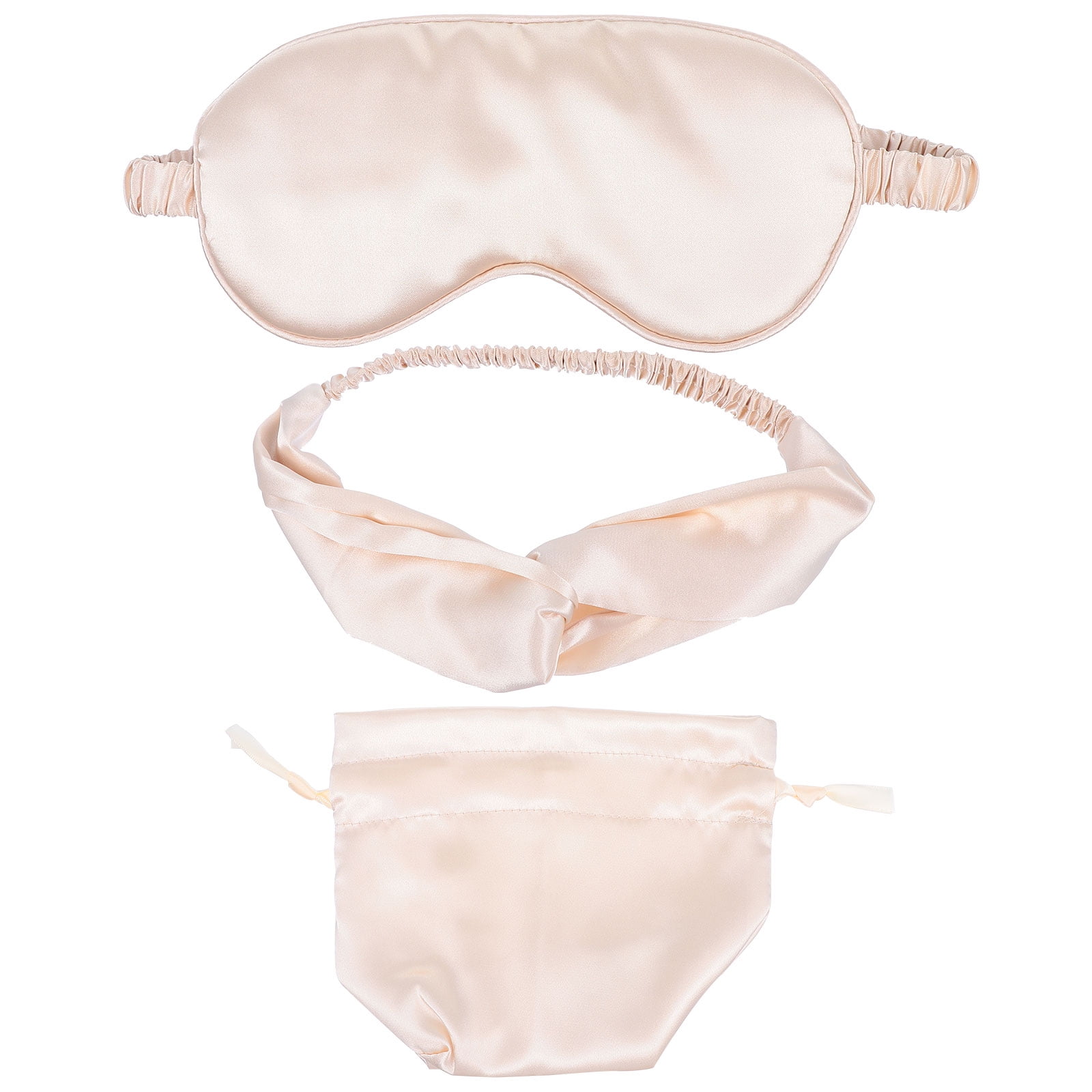 1 Set/3pcs Artificial Silk Eye Mask Gift Set with Blindfold Hairband