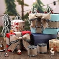 thumbnail image 4 of 2 Rolls Christmas Buffalo Plaid Wired Edge Ribbons Christmas Tree Burlap Fabric Craft Ribbon Wrapping Ribbon with Checkered Edge, 6Yards/Roll, 4 of 6