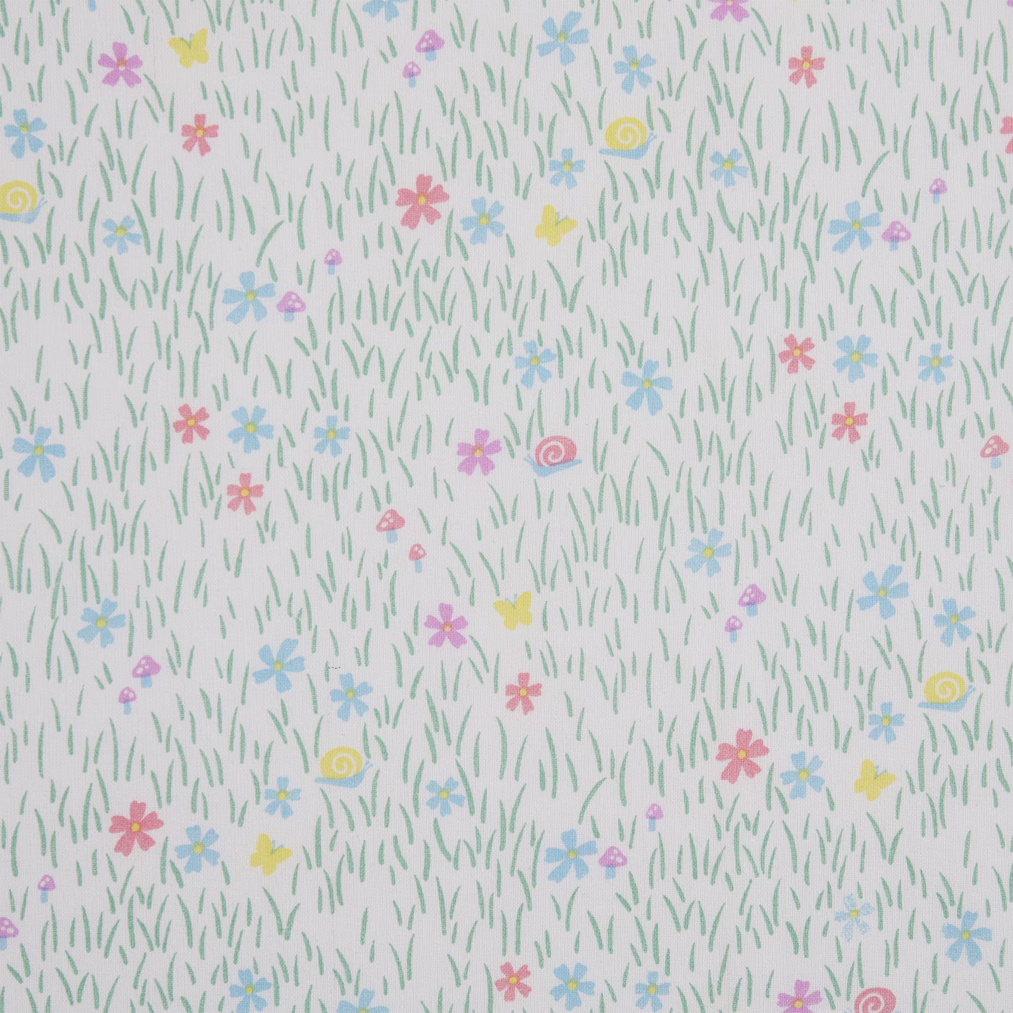 Green Meadow Print, variant on Mainstays Kids Pink Dotted Light Filtering Tie Top Single Curtain Panel, 38" W x 84" L