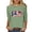 10-Green-4th of July, variant on Womens Plus Size USA Flag Patriotic Shirt Three Quarter Sleeve 4th of July Tops Crew Neck 250 Years T Shirts Navy 5XL
