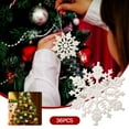 thumbnail image 2 of Glittering Snowflake Ornament Set for Festive Christmas Tree Hanging Decorations and Seasonal Holiday Party Home Decorative with Design, 2 of 7